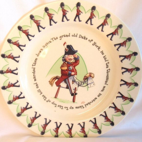 Anderton Pottery The Duke Nursery Rhyme Childs Dish Trio NWOT, Kings Guard B333 - Picture 10 of 11